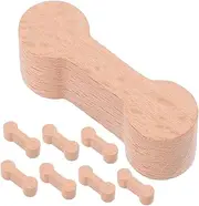 [GARVALON] 8Pcs Wooden Train Track Connectors Train Track Adaptors for Enhance Imagination Cognitive Development for Building Straight Train Tracks Compatible with Model