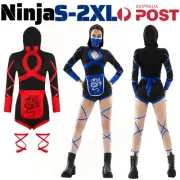 Womens Deadly Spirit Black Ninja Halloween Samurai Assassin Warrior Arts Costume