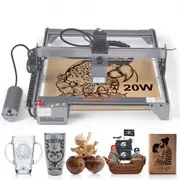 VEVOR Laser Engraver, 20W Output Laser Engraving Machine, 15.7" x 15.7" Large Working Area, 10000mm/min Movement Speed, Compressed Spot with Eye Prote