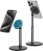 Magnetic Desk Phone Stand for iPhone 13/12 - Phone Holder Dock with 360°Rotation, Height&Tilt Adjustable for Office/Home Compatible with iPhone 13 12/13 12 Pro/13 12 Mini/13 12 Pro Max,MagSafe Case