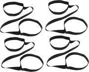 MOBUTOFU 4pcs Yoga Mat Straps Carrying Strap Yoga Mat Sling Easy-Cinch Thick Carrying Adjustable Stretching Sling Oxford Cloth Black