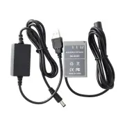 200cm BLS50 DC Coupler Dummy Battery with USB Cable for Olympus E-PL9 E-M10