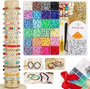 TCMBY 6600 Pcs Clay Beads for Bracelet Making, Clay Beads Friendship Bracelet Beads Kit, Friendship Bracelet Kit for Jewellery Making Necklace