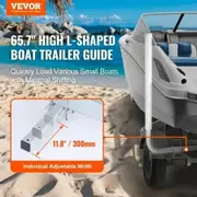 Boat Trailer Guide, 1.5M Adjustable Design Trailer Guide Poles, 2PCS Rustproof Galvanized Steel Trailer Guide ons, Trailer Guides with PVC Pipes, for Ski Boat, Fishing Boat or Sailboat Trailer
