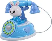CHICAMPERA LED Light Up Retro Telephone Interactive Communication Skills Training Prop for Pretend Play Realistic Rotary Dial Design Versatile Game Scenarios for Imaginative Roleplaying