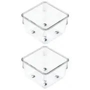2x iDesign Linus 7.6x5.1cm Kitchen Drawer Organiser Home/Office Storage Tray CLR