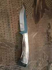 stag handle vintage fixed blade knife usa | knife lot | knife sharpener | 2024