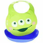 小禮堂 迪士尼 三眼怪 日製造型防水圍兜《綠藍.大臉》吃飯圍兜.口水巾