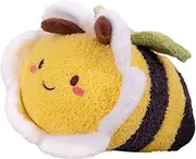 Flower Bee Plush Cushion Cute Decorative Sleep Pillow for Car Sofa Couch Bed Present for Nursery Decor Adorable Flower Bee Doll