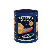 Galactic Getaway - Explore Space - Accent Coffee Mug (11, 15oz)