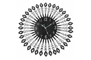 1 Only Wall Clock Silent Large Home Office Decor Round Luxury Modern Battery Black