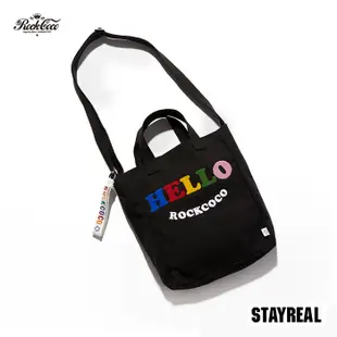 STAYREAL ROCKCOCO 繽紛樂兩用帆布包 BI20028 黑 手提包 側背包 斜背包