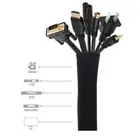 1pcs Cable Management Sleeves Cord Organizer Sleeve With Zipper Wire Wrap Cov CR