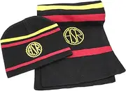 IMMA AS Roma Set Adult ASR Leather Patch Nitted Skipper Beanie & Scarf