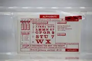 Walthers decals HO 12Y10 Alphabets Block letters outline #12 Yellow 5/32" 1:87