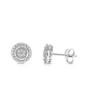 Silver 0.50 ct. tw. Diamond Studs