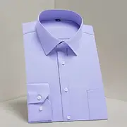 Men's Dress Shirt Non Iron Shirt Tuxedo Shirts Solid / Plain Color Wedding Office Career Black White Yellow Pink Long Sleeve Shirt Collar All Seasons Clothing