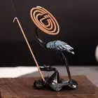 Exquisite Alloy Copper Incense Holder with Ash Catcher - Perfect Desktop