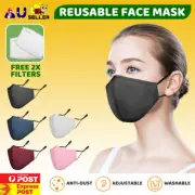 Washable Reusable Face Mask Unisex Adult Fashion Anti Pollution PM2.5 Filter AUS