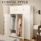 Cube Storage Cabinet 12XL Cubes DIY Shelves Cupboard Wardrobe Shoe Shelf White