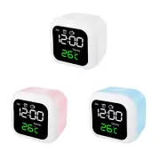 LED Display Digital Alarm Clock Snooze Night Lights with Date and Temperature