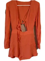 Womens NWT Mem Dalet Size Medium Romper Scoop Neckline Cut Out Details