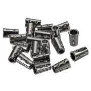 20pcs Metal Bell Stopper Cord Rope Locks Fastener Cord Ends Stopper, Black