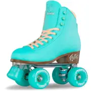 Crazy Skates RETRO Roller TEAL | Quad Rollerskates for Girls Ladies