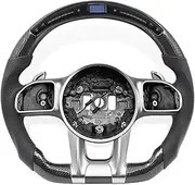 Carbon Fiber Steering Wheel Compatible With Benz AMG ACE GLB GLA GLC GL CLS CLA W220 W221 W222 W204 W205 W213 W212 Auto Parts(Carbon Fibre LED)