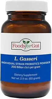 Foods For Gut Lactobacillus Gasseri Probiotic Powder 200 Billion cfu's | Made in USA | Weight Control | Promote a Well-Balanced microbiome | High Potency | L.Gasseri | 60 Grams (2.11 Oz)