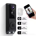 Wireless WiFi Video Doorbell Smart Door Ring Chime With Smart AI Human Detection