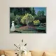 《花園中的女子．聖阿德雷斯》莫內Monet．印象派畫家 世界名畫 經典名畫 風景油畫-白框40x60CM