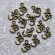 BULK 50 OM Charms Antique Bronze Tone - BC265