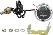 NDNCZDHC Metal Car 52mm Mechanical Water Temperature Thermometer Gauge 12V Yellow Light