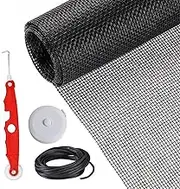 Wiindow Screen Mesh - Fly Screen Mesh | Sliding Screens Messh Replacement | Fine Net | 157x47 Inch Heavy-Duty Roll | Sliding Door Repair Kit | Pet Proof for Porch, Patio
