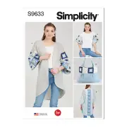 Simplicity Sewing Pattern S9633 MISSES' CROCHET AND SEW TOP, JACKET and BAG