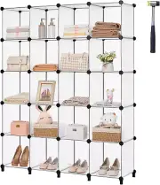 Cube Storage Organizer 20-Cube Cubby Shelving Book Shelf Living Room Cube Organi