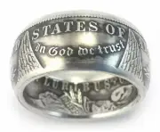 MORGAN Silver Dollar Coin Ring Tails (Sizes 7-15) Antiqued - Hand Made