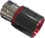 Exhaust Tip Compatible For VW Golf Carbon Fiber Tail Throat Car Silver Exhaust Exhaust Pipe Nozzle Modified For Car Decoration(In63mm-out101mm)