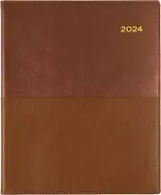 Vanessa 2024 Diary - Week to View, Size Quarto, Tan