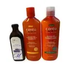 cantu sulfate free shampoo hydrating conditioner & Lavender Oil set of 3