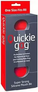 Creative Conceptions Quickie Gag Silicone Mouth Bit, Red (One Size)