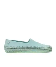 Rio slipper in suede and raffia 36,38,41 light blue
