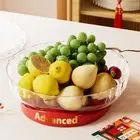 Plastic Rotating Dry Fruit Tray Divided Snack Dried Fruit Plate New Year