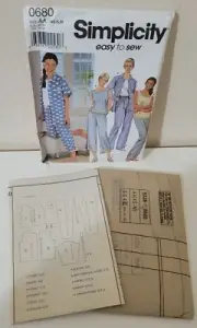 SIMPLICITY #0680 Ladies Sleepwear Loungewear Pattern Size XS/Small/Medium ~NEW~
