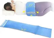 Lumbar Support Pillow for Sleeping Lower Back Sciatic Nerve Pain Relief Lumbar Roll for Office Chair & Bed Body Pain Relief Side Sleeping Lumbar Cushion for Sciatica, Herniated Disc, Scoliosis (Blue)