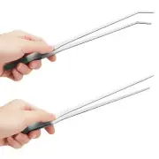 2 Pack 10.6Inch Long Tweezers Aquascaping Tools for Aquarium Reptile Plant Coral