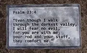 Bench top mold Psalm 23:4 abs plastic concrete mould 22" x 13.5" x 2.25"