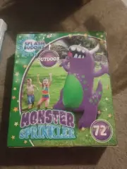 Splash Buddies Monster Sprinkler for Yard, Inflatable Sprinkler for Kids Purple