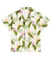 [The New Society] The New Society Hills printed linen and cotton shirt Y 10 multicoloured